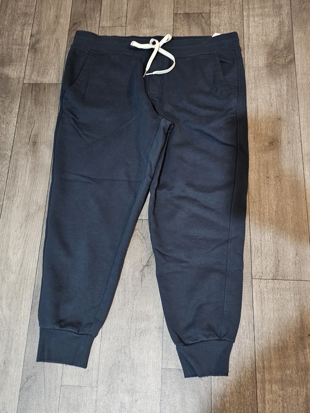 True Classic Men's Black Cotton-Blend Jogger Sweatpants with Drawstring Size XL